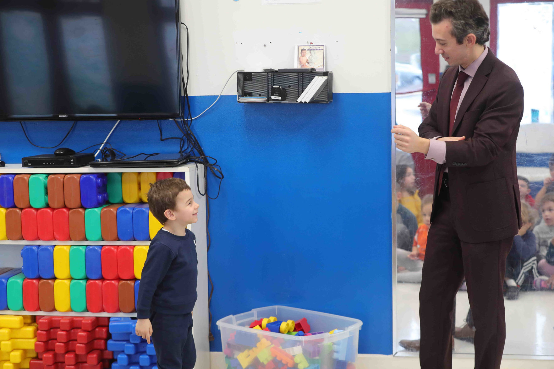 Meteorologist Joe Martucci at the English Creek Academy